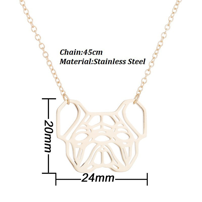 Necklace Pet Dog Pug Pendant Necklace