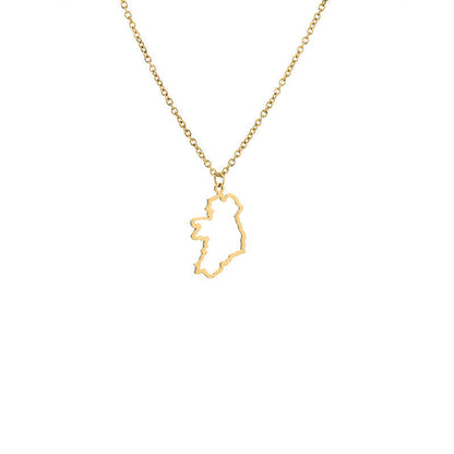 Country Map Necklace European Hometown Necklace