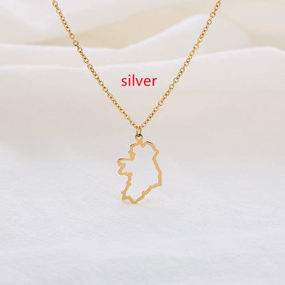 Country Map Necklace European Hometown Necklace