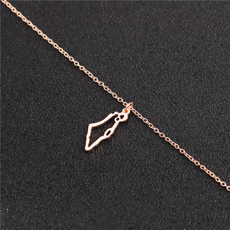 Country Map Necklace European Hometown Necklace