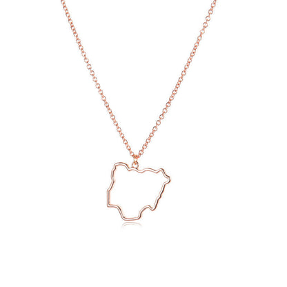 Country Map Necklace European Hometown Necklace
