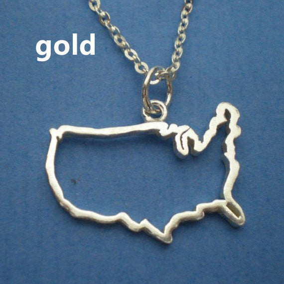Country Map Necklace European Hometown Necklace