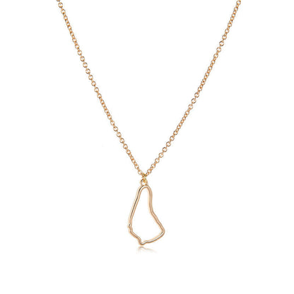 Country Map Necklace European Hometown Necklace