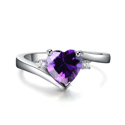Zircon Love Ring Colorful Ring