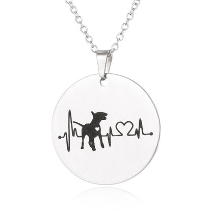 Creative necklace dog cardiogram necklace