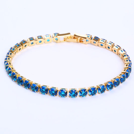 Cubic Zirconia Tennis Bracelets Iced Out Chain Crystal Bracelet Women Men Gold Bracelet Jewelry