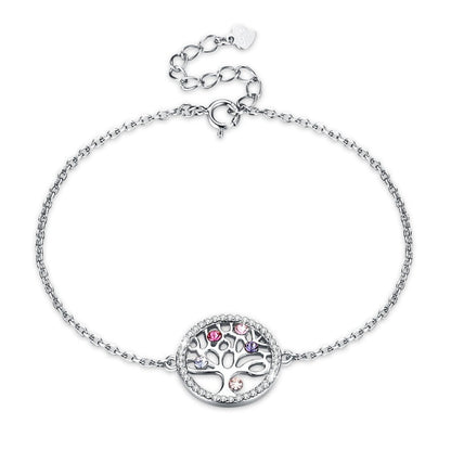 925 Sterling Silver Crystal Life Tree Bracelets For Women Party Gift About  Long Bracelet Fashion Jewelry SVH241