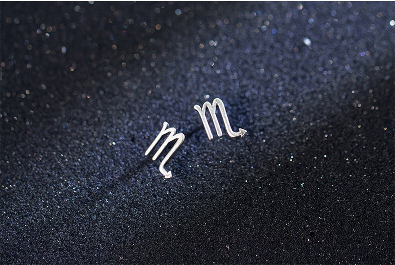 12 constellation earrings simple wishing earrings earrings