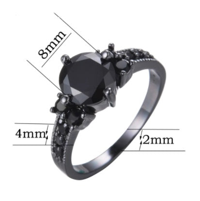 Zircon ring women's beauty ring