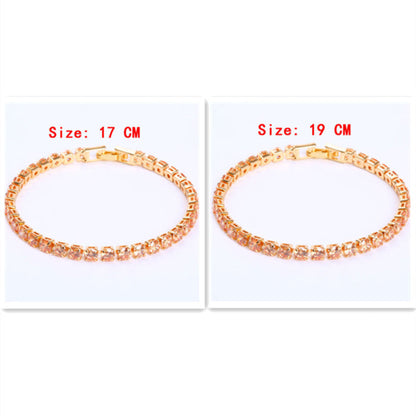 Cubic Zirconia Tennis Bracelets Iced Out Chain Crystal Bracelet Women Men Gold Bracelet Jewelry
