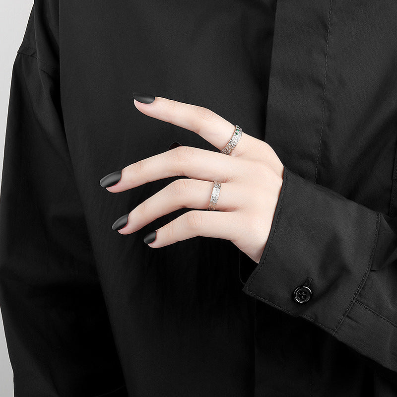 Niche Fold Texture Ring Irregular Ring Female Ring