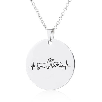 Creative necklace dog cardiogram necklace