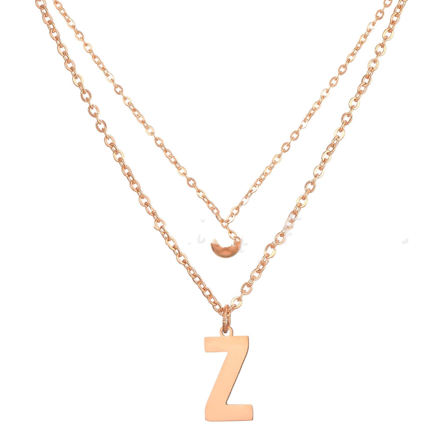 Double-layer Necklace Letter Necklace Ornament